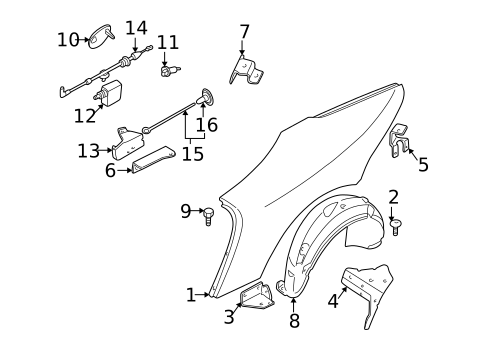 Quarter Panel & Components for 2001 BMW Z8 #0