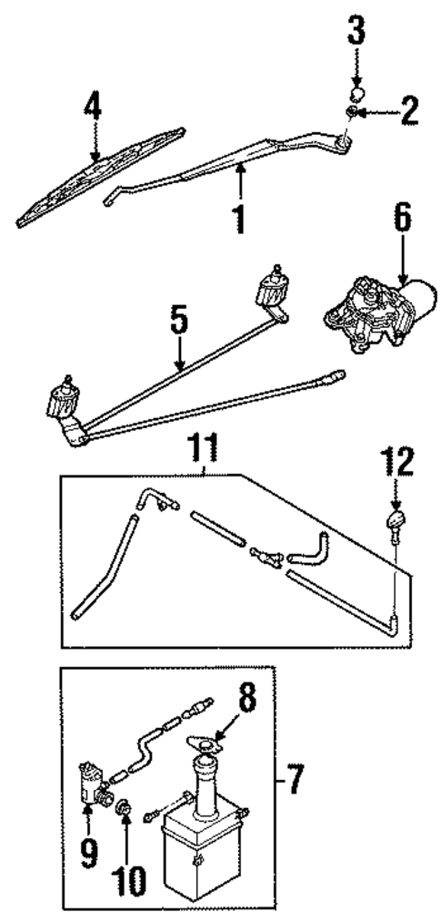Wiper & Washer Components for 2001 Kia Sephia #0