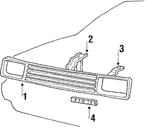 Grille & Components for 1988 Mitsubishi Precis #0