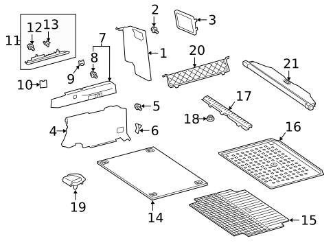 Interior Trim - Rear Body for 2019 Mercedes-Benz G 63 AMG® #0
