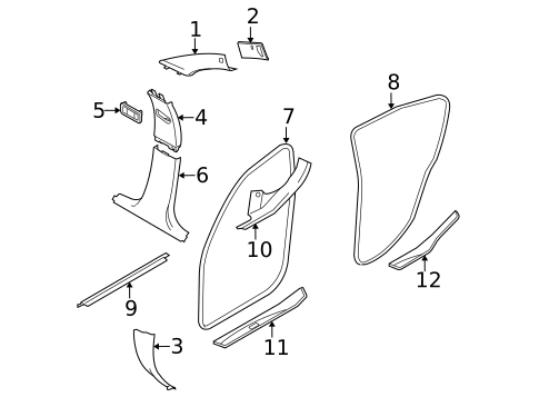 Interior Trim - Pillars for 2009 BMW M3 #0