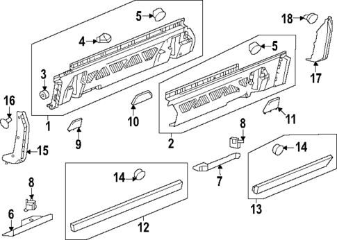 Exterior Trim - Pillars for 2025 GMC Hummer EV SUV #0