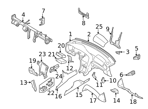 Instrument Panel for 2004 Subaru Legacy #0