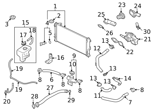 Radiator & Components for 2013 Mitsubishi Lancer #0