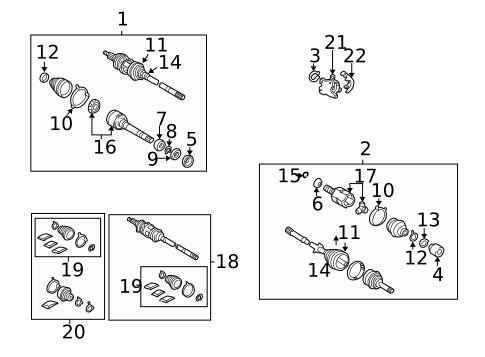 Drive Axles for 2003 Toyota Camry #0