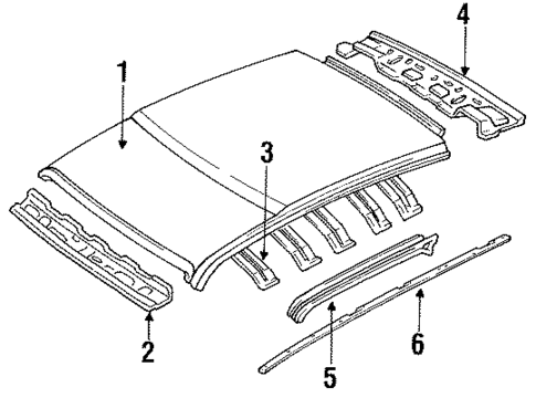 Exterior Trim - Roof for 1991 Ford Escort #0
