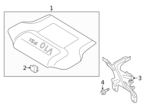 Engine Appearance Cover for 2015 Audi R8 #0