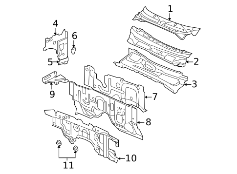 Cowl for 2007 Dodge Dakota #1