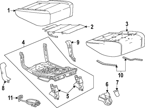 Rear Seat Components for 2025 GMC Hummer EV SUV #3