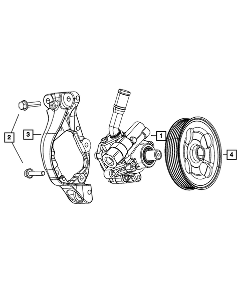 Power Steering Pump and Reservoir for 2011 Jeep Wrangler #1