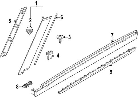 Exterior Trim - Pillars for 2025 Mini Countryman #0