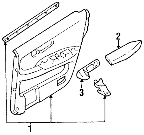 Interior Trim - Rear Door for 1992 INFINITI Q45 #0