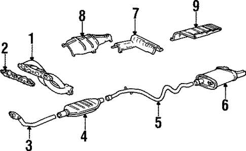Exhaust Components for 1991 Chevrolet Beretta #0