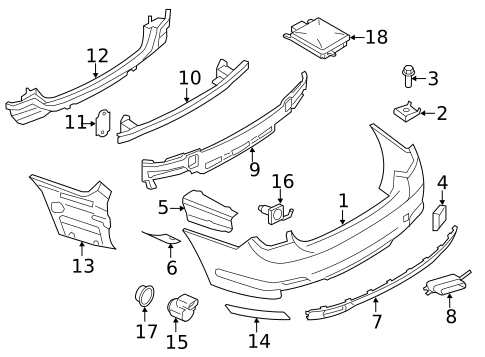 Bumper & Components - Rear for 2011 BMW 750Li xDrive #2