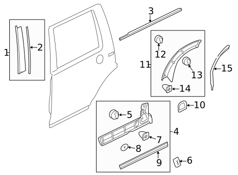 Exterior Trim - Rear Door for 2013 Land Rover LR4 #0