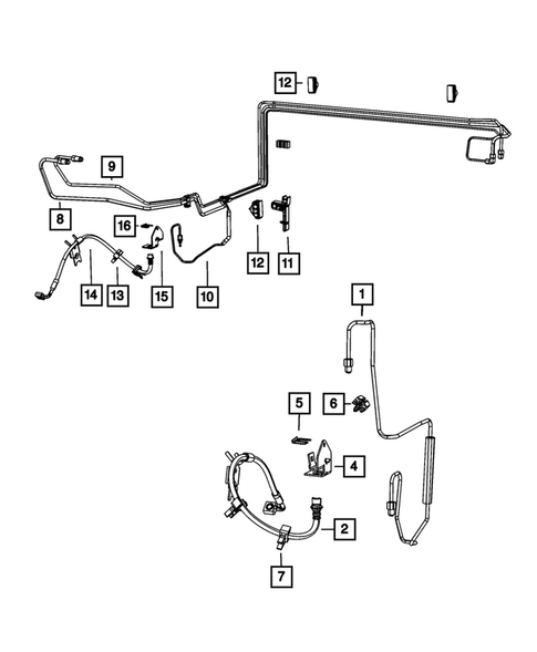 Hydraulic Control Unit, Brake Tubes and Hoses for 2012 Chrysler 300 #2