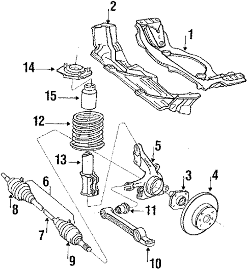 Front Brakes for 1986 Toyota Tercel #0