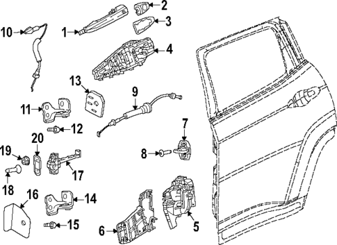 Rear Door for 2024 Dodge Hornet #1