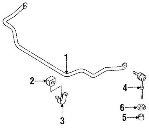 Stabilizer Bar & Components for 1997 Nissan 240SX #0