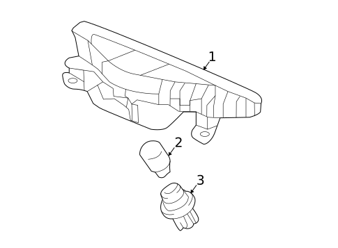High Mounted Stop Lamp for 2019 Honda Civic #1