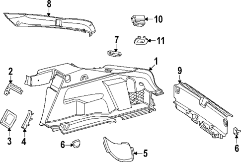 Interior Trim - Rear Body for 2025 Mercedes-Benz EQS AMG #0