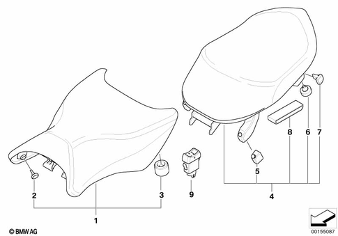 Bench Seat for 2008 BMW-Motorrad K 1200 GT #1