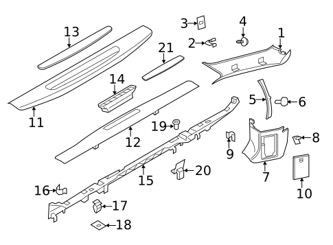 Interior Trim - Pillars for 2019 Porsche 911 #0