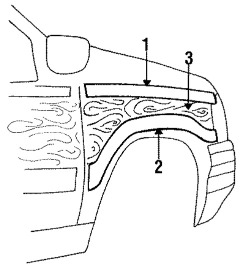 Exterior Trim - Fender for 1993 Jeep Grand Cherokee #3