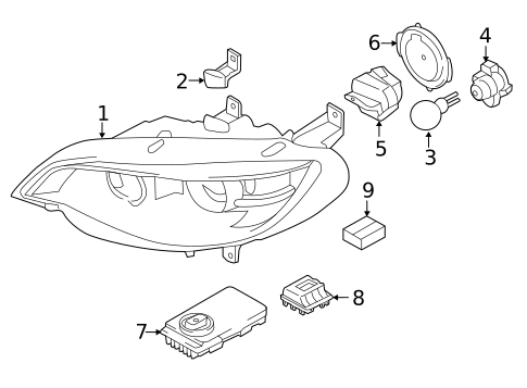 Bulbs - Chassis for 2013 BMW X6 #2