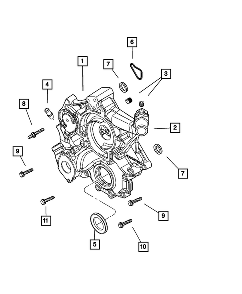 Timing Belt and Cover for 2006 Dodge Dakota #1