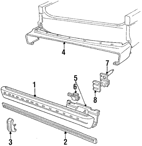 Rear Bumper for 1986 Mercury Marquis #1