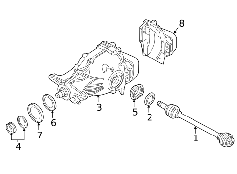 Axle & Differential for 2023 BMW 330i #9