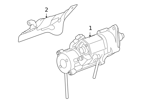 Starter for 2005 Land Rover Range Rover #1