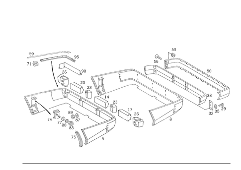 Rear Bumper for 1987 Mercedes-Benz 300TD #0
