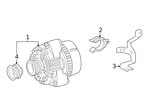 Alternator for 1999 Mercedes-Benz ML320 #1