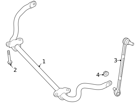 Stabilizer Bar & Components for 2014 Mercedes-Benz GLK350 #1
