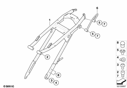 Motorcycle Frame for 2008 BMW-Motorrad G 650 Xcountry #3