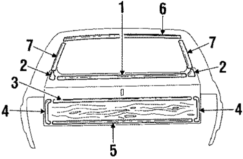 Gate & Hardware for 1986 Oldsmobile Custom Cruiser #0