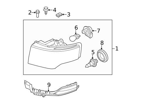 Bulbs - Chassis for 2009 Ford Flex #3