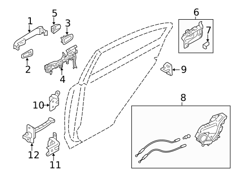 Lock Hardware for 2008 Subaru Impreza #4