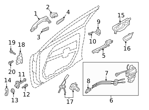 Lock & Hardware for 2019 Kia Cadenza #0