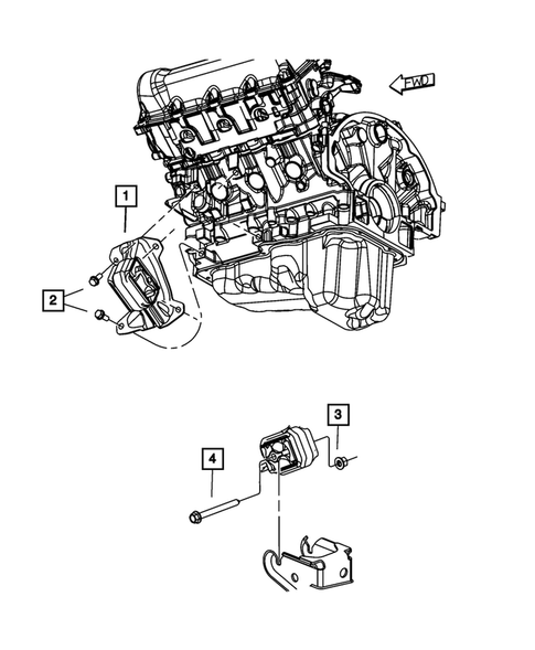 Engine Mounting for 2011 Dodge Nitro #2
