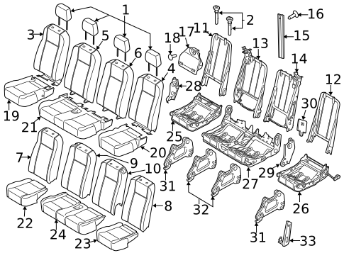 Rear Seat Components for 2016 Ford Transit-150 #0