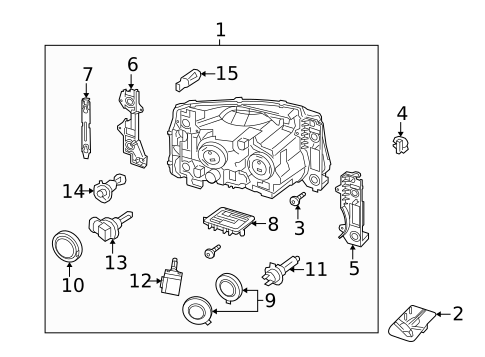 Headlamp Components for 2012 Land Rover Range Rover Sport #0
