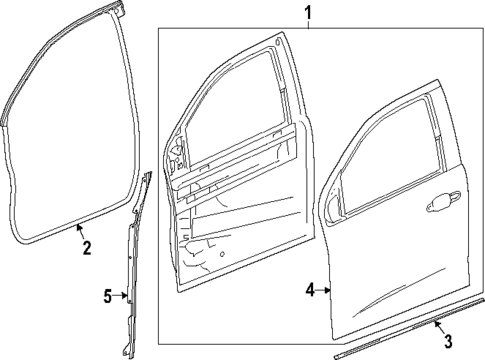 Door & Components for 2019 Chevrolet Colorado #0