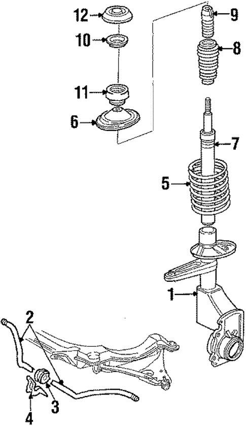 Spring & Stabilizer for 1985 Volkswagen Quantum #1