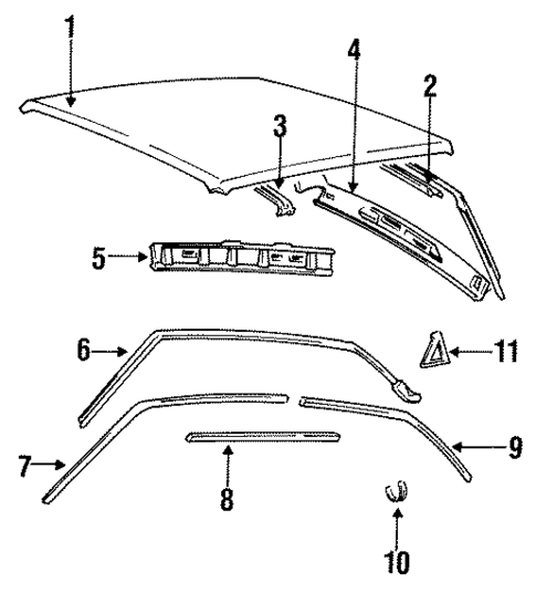 Roof & Back Glass for 1993 Volvo 240 #0