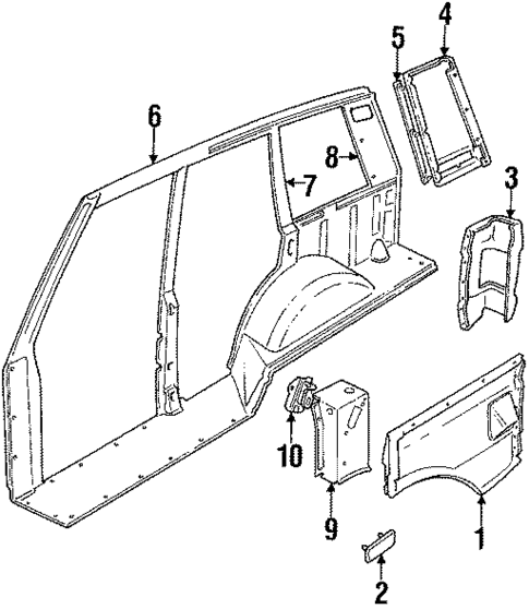 Quarter Panel & Components for 1987 Land Rover Range Rover #0