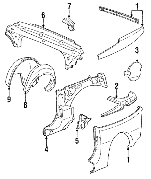 Quarter Panel for 1990 Porsche 944 #0