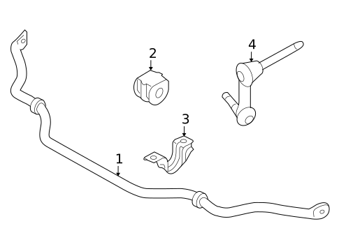 Stabilizer Bar & Components for 2015 INFINITI Q60 #1